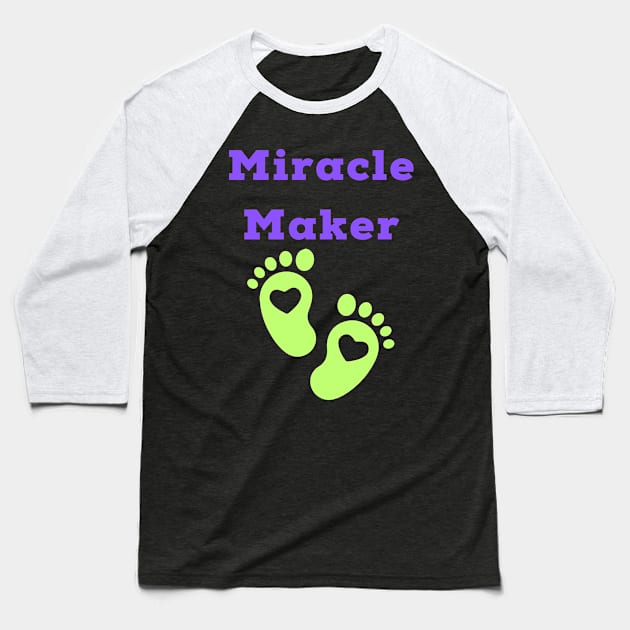 Miracle Maker Surrogate Mother Cute T-shirt Baseball T-Shirt by Trend Spotter Design